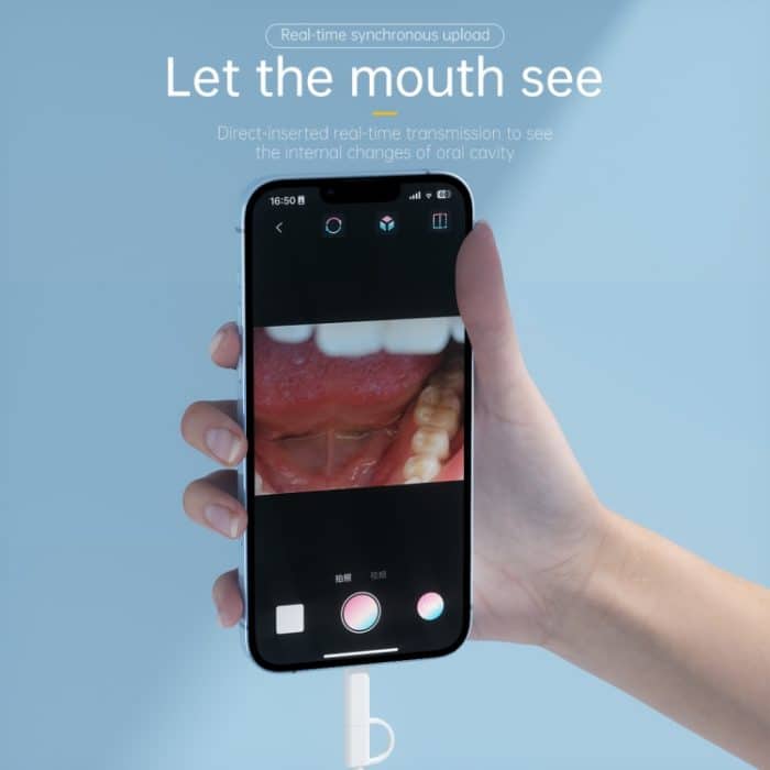 AN109 8LEDs 3.0MP 2 in 1 sichtbares Oralendoskop, 2 in 1 (Purple) – Bild 6