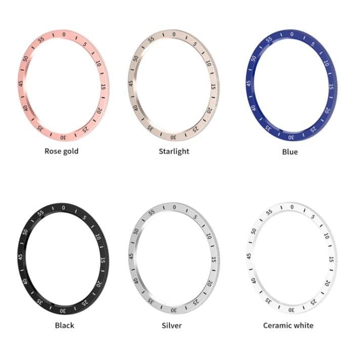 Smartwatch-Zifferblattschutzrahmen mit Zeitskala, For Samsung Galaxy Watch 6 Classic 47mm, For Samsung Galaxy Watch 6 Classic 43mm – Bild 2