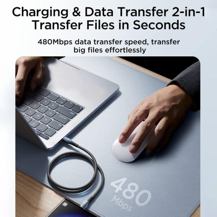 JOYROOM SA32-CC3 Starry Series 60W USB-C/Typ-C auf USB-C/Typ-C Schnelllade-Datenkabel – Bild 9