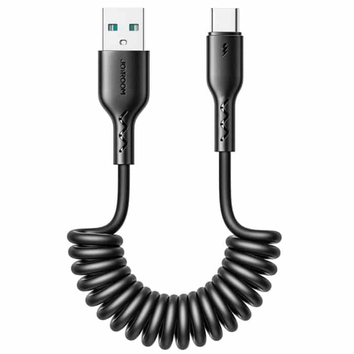 JOYROOM SA38-AC3 3A USB-auf-USB-C/Typ-C-Spiral-Schnellladedatenkabel – Bild 1