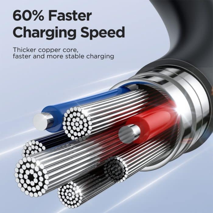 JOYROOM SA38-AC3 3A USB-auf-USB-C/Typ-C-Spiral-Schnellladedatenkabel – Bild 8