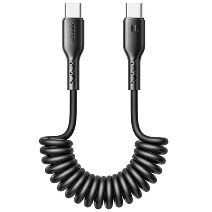 JOYROOM SA38-CC3 60 W USB-C/Typ-C auf USB-C/Typ-C Spiralschnelllade-Datenkabel – Bild 1