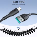 JOYROOM SA38-CC3 60 W USB-C/Typ-C auf USB-C/Typ-C Spiralschnelllade-Datenkabel – Bild 6