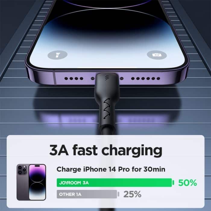 JOYROOM SA38-CL3 30 W USB-C/Typ-C auf 8-poliges Spiral-Schnelllade-Datenkabel – Bild 3