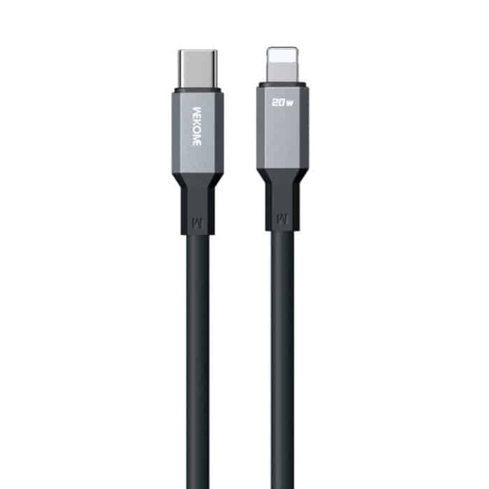 WK WDC-17 PD 20 W USB-C/Typ-C auf 8-poliges Silikon-Datenkabel, Länge: 1,2 m – Bild 1