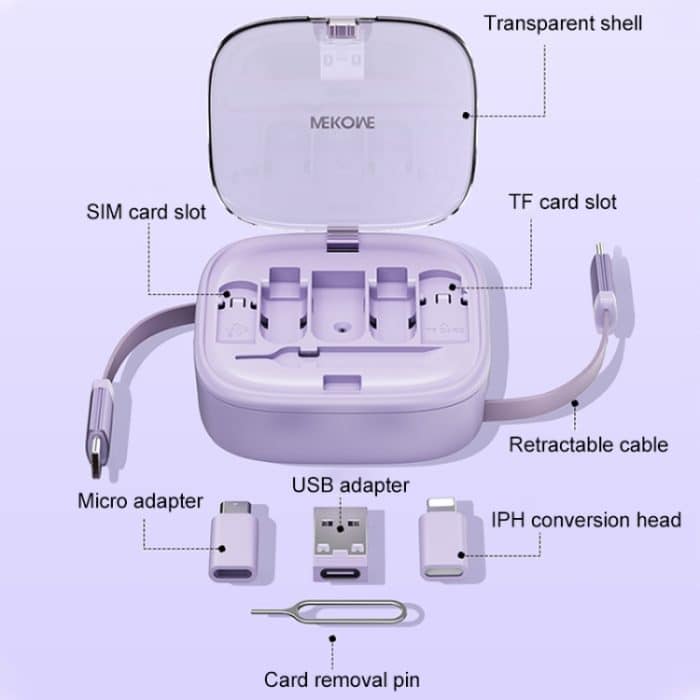 WK WDC-15 Pioneer Series 65 W USB-C/Typ-C auf USB-C/Typ-C multifunktionales Teleskop-Speicherdatenkabel, Länge: 1 m – Bild 2