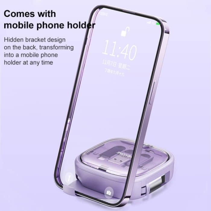 WK WDC-15 Pioneer Series 65 W USB-C/Typ-C auf USB-C/Typ-C multifunktionales Teleskop-Speicherdatenkabel, Länge: 1 m – Bild 5