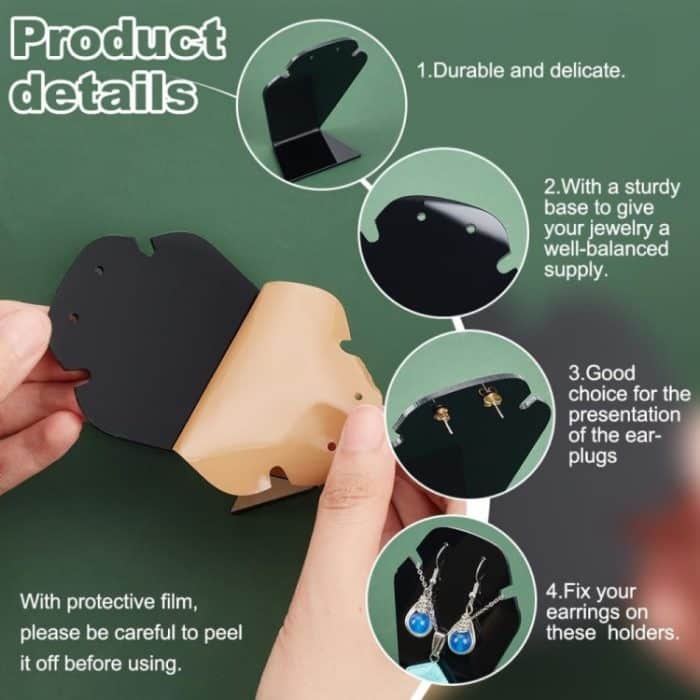 3 Stück YX036 Acryl Schmuckständer Halskette Ohrringe Aufbewahrungsständer – Bild 5