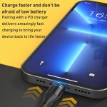 USB-auf-USB-C/Typ-C-Flüssigsilikon-Ladedatenkabel, Länge: 1,2 m – Bild 2