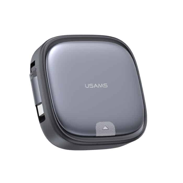 USAMS US-SJ650 U87 60W USB Typ-C auf Typ-C 8 Pin + Micro USB Multifunktionales Teleskop-Aufbewahrungsbox-Datenkabel, Länge: 1 m – Bild 1