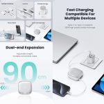 USAMS US-SJ650 U87 60W USB Typ-C auf Typ-C 8 Pin + Micro USB Multifunktionales Teleskop-Aufbewahrungsbox-Datenkabel, Länge: 1 m – Bild 3