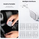 USAMS US-SJ650 U87 60W USB Typ-C auf Typ-C 8 Pin + Micro USB Multifunktionales Teleskop-Aufbewahrungsbox-Datenkabel, Länge: 1 m – Bild 5