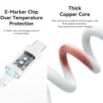 USAMS USB zu Typ-C 6A Aluminiumlegierung klares LED-Schnellladedatenkabel, Länge: 1,2 m – Bild 5