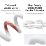 USAMS Typ-C auf 8-poliges, klares LED-30-W-PD-Schnellladedatenkabel aus Aluminiumlegierung, Länge: 1,2 m – Bild 4