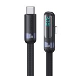 USAMS US-SJ652 PD 30 W USB-C/Typ-C auf 8-poliges Aluminiumlegierungs-Digitalanzeige-Schnelllade-Winkeldatenkabel, Länge: 1,2 m