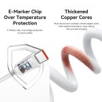 USAMS Typ-C-auf-Typ-C-Aluminiumlegierung, klares LED-100-W-Schnellladedatenkabel, Länge: 1,2 m – Bild 5