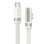 USAMS US-SJ653 PD 100 W USB-C/Typ-C auf USB-C/Typ-C Aluminiumlegierung Digitalanzeige Schnelllade-Winkeldatenkabel, Länge: 1,2 m