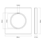 86 mm graues Aluminium-Drahtzieh-LED-Schaltfeld, One Billing Control, One Open Dual Control, Two Billing Control, Two Open Dual Control, Triple Billing Control, Triple Open Dual Control, Four Open Dual Control, One Open Multiple Control, Computer Socke... – Bild 2