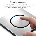 86 mm graues Aluminium-Drahtzieh-LED-Schaltfeld, One Billing Control, One Open Dual Control, Two Billing Control, Two Open Dual Control, Triple Billing Control, Triple Open Dual Control, Four Open Dual Control, One Open Multiple Control, Computer Socke... – Bild 3