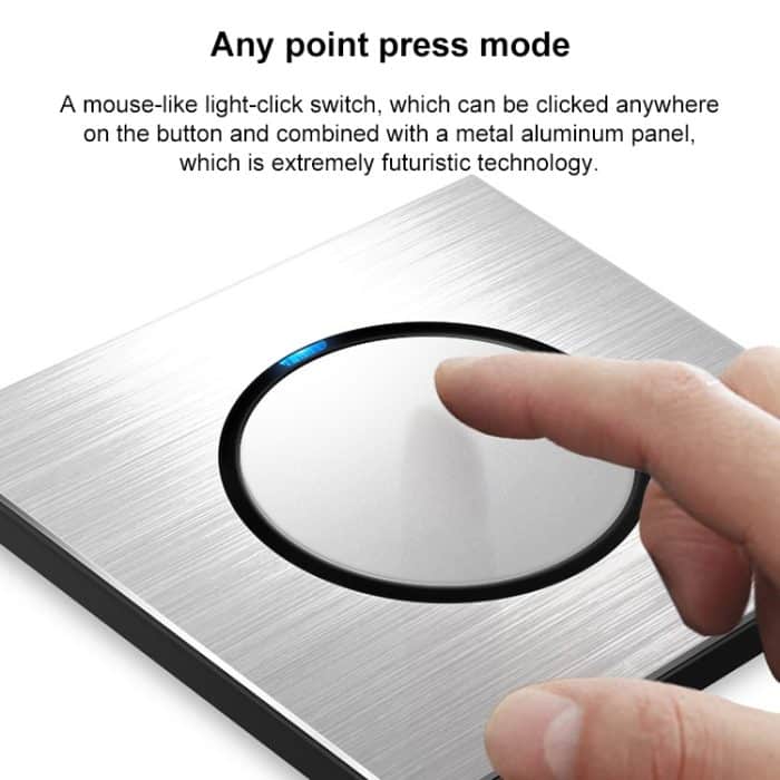 86 mm graues Aluminium-Drahtzieh-LED-Schaltfeld, One Billing Control, One Open Dual Control, Two Billing Control, Two Open Dual Control, Triple Billing Control, Triple Open Dual Control, Four Open Dual Control, One Open Multiple Control, Computer Socke... – Bild 3