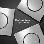 86 mm graues Aluminium-Drahtzieh-LED-Schaltfeld, One Billing Control, One Open Dual Control, Two Billing Control, Two Open Dual Control, Triple Billing Control, Triple Open Dual Control, Four Open Dual Control, One Open Multiple Control, Computer Socke... – Bild 6