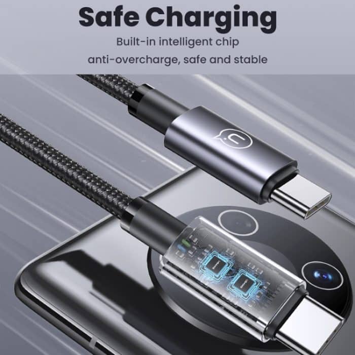 USAMS US-SJ661 Typ-C-auf-Typ-C-60-W-Schnellladedatenkabel, Länge: 1,2 m – Bild 5