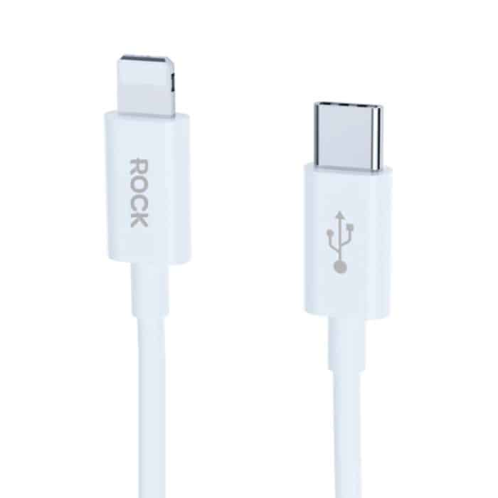 ROCK Simple Series 1 m 27 W USB-C/Typ-C auf 8-poliges Schnelllade-Datenkabel – Bild 1