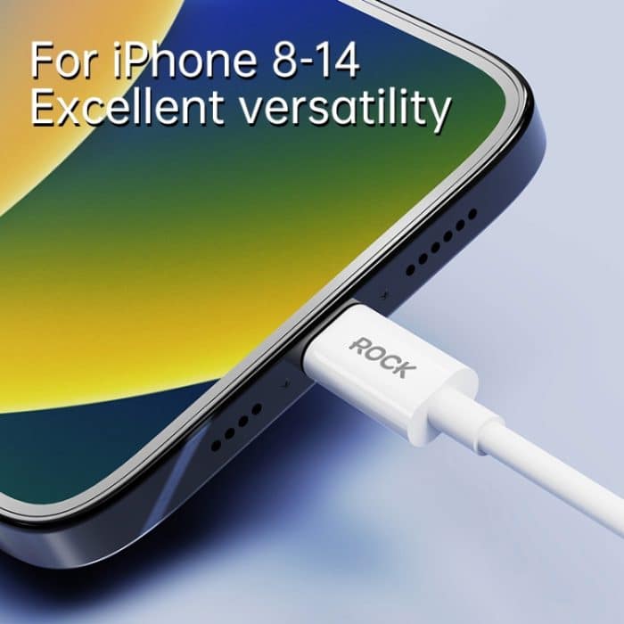 ROCK Simple Series 1 m 27 W USB-C/Typ-C auf 8-poliges Schnelllade-Datenkabel – Bild 4