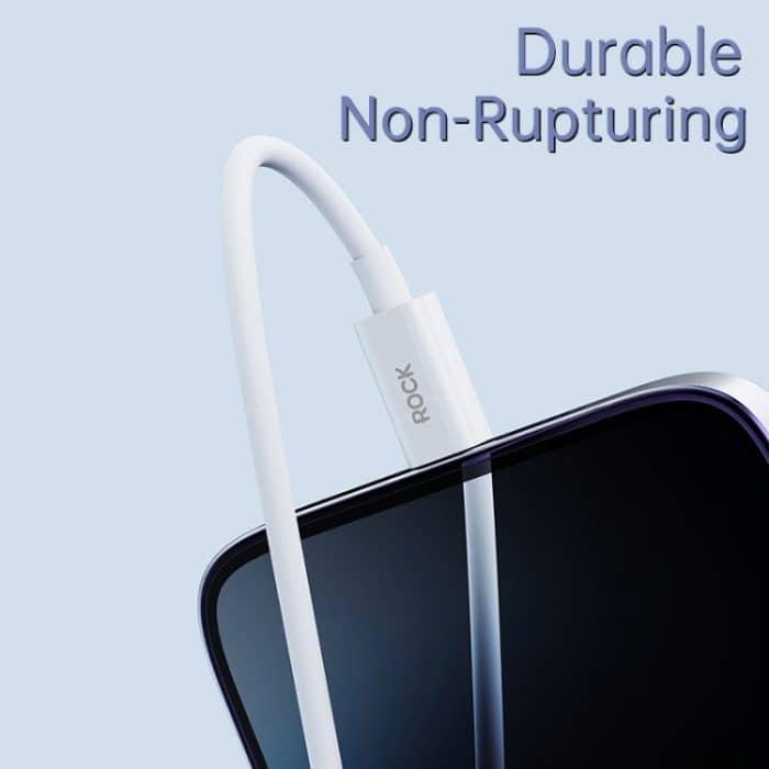 ROCK Simple Series 1 m 27 W USB-C/Typ-C auf 8-poliges Schnelllade-Datenkabel – Bild 5