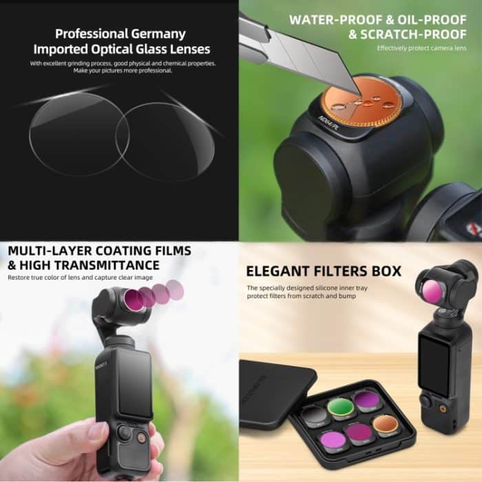 Für DJI OSMO Pocket 3 Sunnylife Kameraobjektivfilter, MCUV, ND8, ND16, ND32, ND64, ND256, ND8PL, ND16PL, ND32PL, ND64PL, CPL, 3 in 1 CPL ND8/16, 3 in 1 ND16/64/256, 4 in 1 ND8/16/32/64, 4 in 1 ND8/16/32/64PL, 4 in 1 MCUV CPL ND32/64, 6 in 1 UV CPL ND8-64 – Bild 3