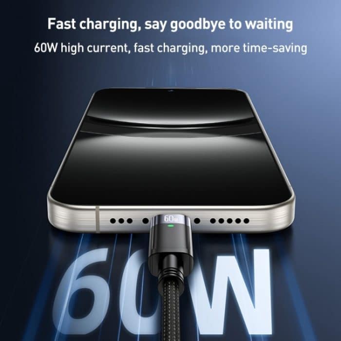 YESIDO CA160 1,2 m 60 W USB-C/Typ-C auf Typ-C Ladekabel mit automatischer Abschaltung – Bild 3