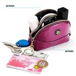 2027 Lady Leder Reißverschluss Geldbörse Kleine Muscheltasche mit Doppeltasche – Bild 6