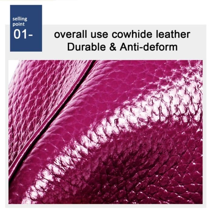 2027 Lady Leder Reißverschluss Geldbörse Kleine Muscheltasche mit Doppeltasche – Bild 7