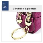 2027 Lady Leder Reißverschluss Geldbörse Kleine Muscheltasche mit Doppeltasche – Bild 8