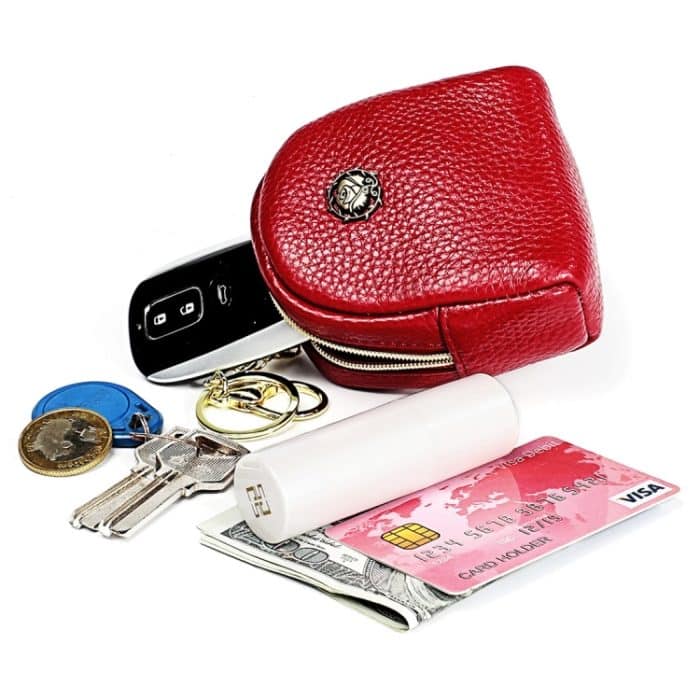 2028 Lady tragbare kleine Kosmetiktasche Leder Reißverschluss Geldbörse – Bild 6