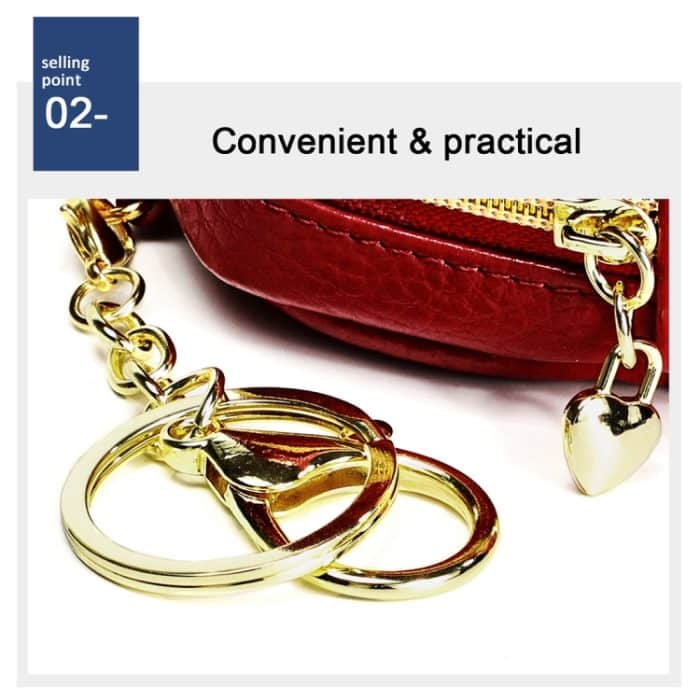 2028 Lady tragbare kleine Kosmetiktasche Leder Reißverschluss Geldbörse – Bild 8