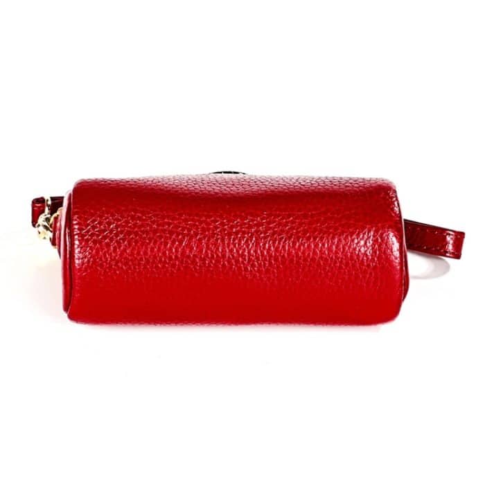 2033 Damen-Portemonnaie aus Leder, tragbar, mit Reißverschluss, kleine Kosmetiktasche mit Umhängeband – Bild 7