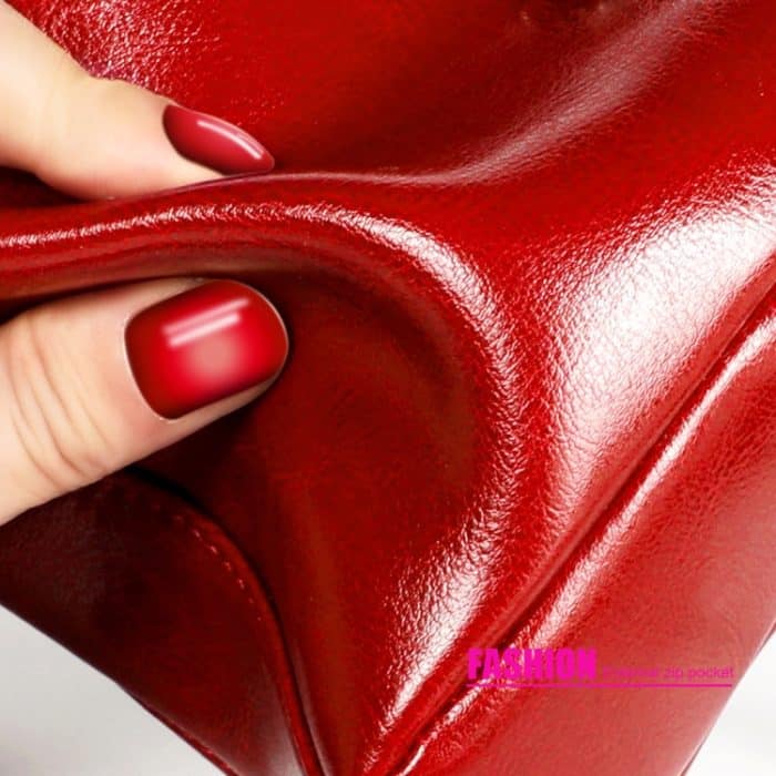 6062 Damen-Umhängetasche aus Ölwachs-Leder im Retro-Stil, kleine Handytasche, 6062 Red, 6062 Blue, 6062 Brown, 6062 Black – Bild 5