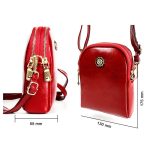 6062 Damen-Umhängetasche aus Ölwachs-Leder im Retro-Stil, kleine Handytasche, 6062 Red, 6062 Blue, 6062 Brown, 6062 Black – Bild 8