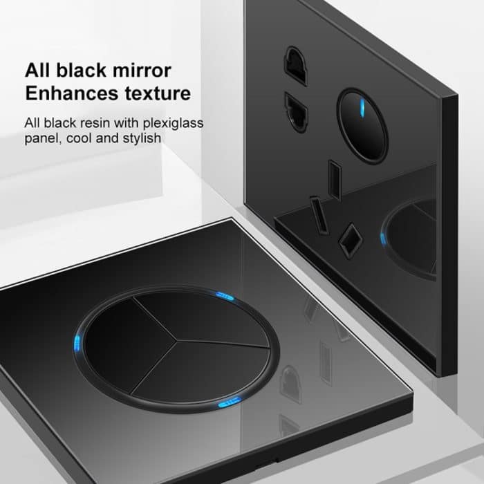 86 mm runde LED-Schalttafel aus gehärtetem Glas, schwarzes rundes Glas, One Open Dual Control, Two Billing Control, Two Open Dual Control, Three Billing Control, Three Open Dual Control, Four Billing Control, Four Open Dual Control... – Bild 5