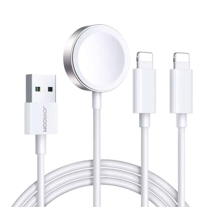 JOYROOM S-IW007 3-in-1-USB-auf-Dual-8-Pin-+Magnetuhr-Datenkabel zum kabellosen Laden, Länge: 1,2 m – Bild 1