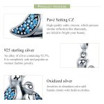 S925 Silber eingelegt Blue Gem Bird Armband Zubehör – Bild 4