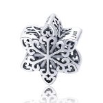 S925 Sterling Silber Winter Schneeflocken Perlen DIY Armband Halskette Zubehör