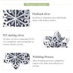 S925 Sterling Silber Winter Schneeflocken Perlen DIY Armband Halskette Zubehör – Bild 4
