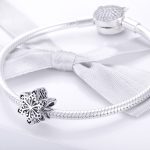 S925 Sterling Silber Winter Schneeflocken Perlen DIY Armband Halskette Zubehör – Bild 7