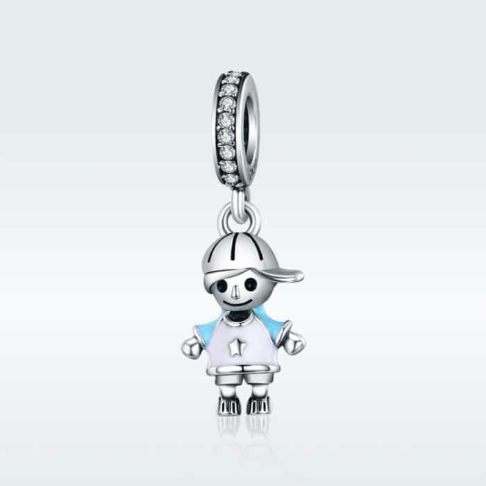 S925 Sterling Silber Clever Boy Perlen DIY Armband Halskette Zubehör – Bild 3