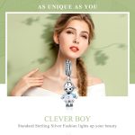 S925 Sterling Silber Clever Boy Perlen DIY Armband Halskette Zubehör – Bild 4