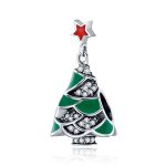 S925 Sterling Silber Anhänger Diamant Weihnachtsbaum Perlen DIY Armband Halskette Zubehör
