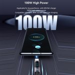 USAMS US-SJ671 Typ-C-auf-Typ-C-100-W-Schnelllade-Digitalanzeige-Datenkabel, Länge: 1,2 m – Bild 3