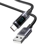 USAMS US-SJ673 USB-auf-Typ-C-6A-Schnelllade-Digitalanzeige-Datenkabel, Länge: 1,2 m